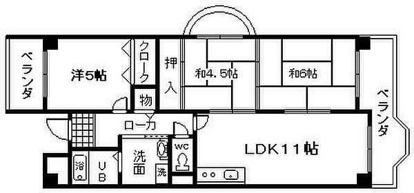 大阪府岸和田市上野町西(賃貸マンション3LDK・3階・66.25㎡)の写真 その2