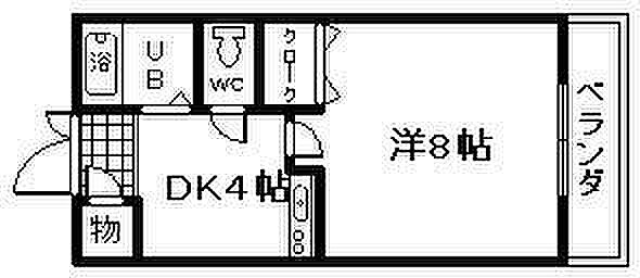 ヒガシハウス北町 ｜大阪府岸和田市北町(賃貸マンション1DK・4階・25.00㎡)の写真 その2