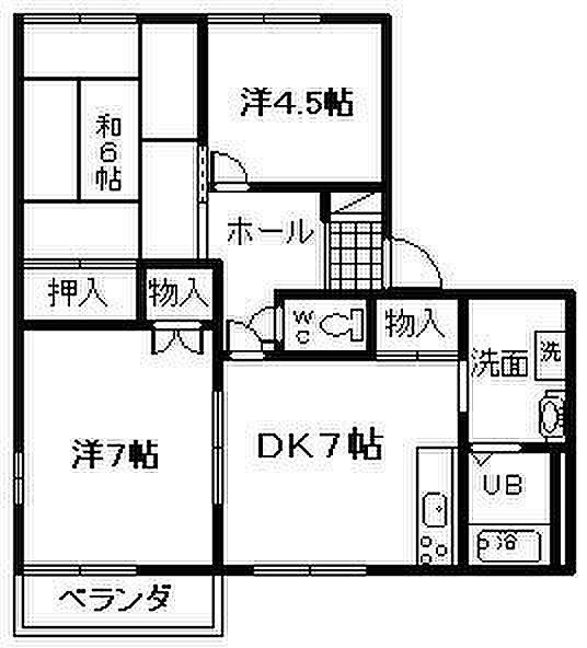 大阪府岸和田市畑町2丁目(賃貸アパート3DK・2階・56.99㎡)の写真 その2