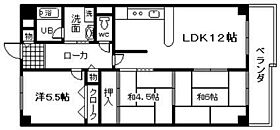 大阪府岸和田市作才町（賃貸マンション3LDK・4階・65.49㎡） その2