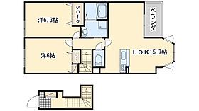 大阪府泉南市信達牧野188-1（賃貸アパート2LDK・2階・66.02㎡） その2