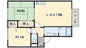 ガーデンハイツ古谷B棟  ｜ 大阪府泉南市岡田3丁目（賃貸アパート2LDK・1階・53.28㎡） その2