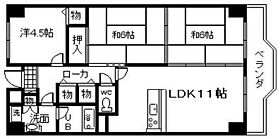 サウサリート貝塚  ｜ 大阪府貝塚市海塚（賃貸マンション3LDK・2階・65.96㎡） その2