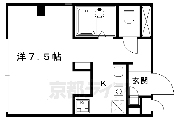 Ｔ　ＨＯＵＳＥ 2-2｜京都府京都市中京区柳馬場通夷川下る六丁目(賃貸マンション1K・2階・24.36㎡)の写真 その2