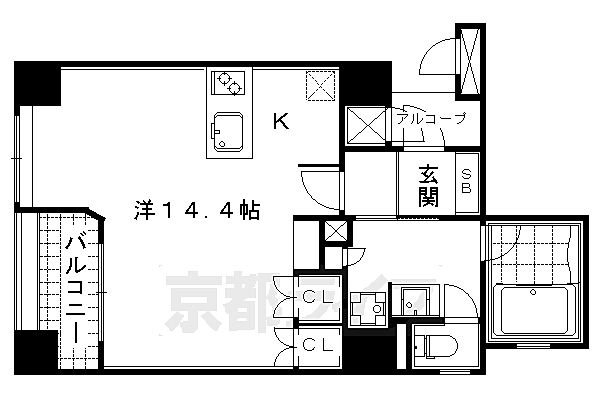 ブランズ京都烏丸御池 303｜京都府京都市中京区両替町通御池上る金吹町(賃貸マンション1R・3階・39.53㎡)の写真 その2