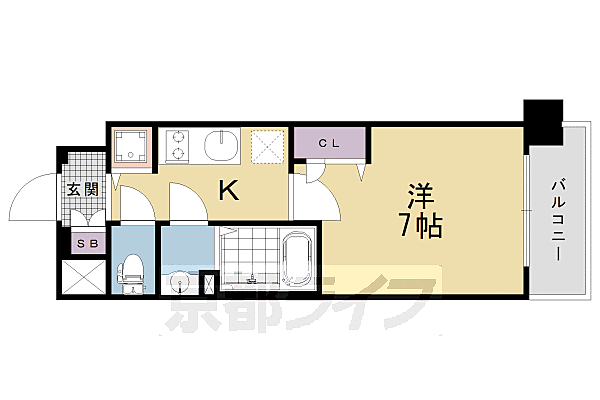 エスリード京都梅小路アヴェニテ 212｜京都府京都市下京区梅小路高畑町(賃貸マンション1K・2階・23.20㎡)の写真 その2