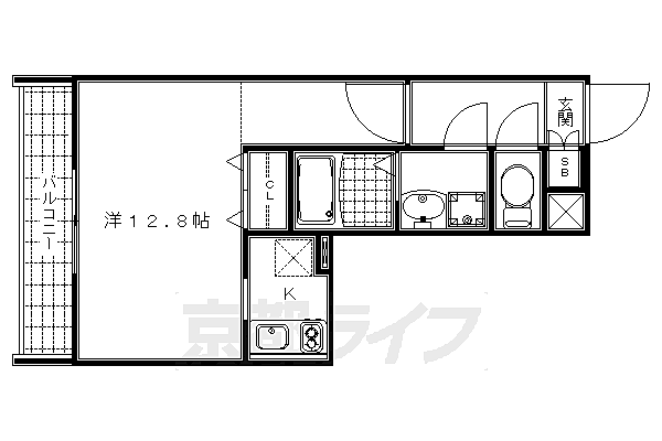 スワンズ京都セントラルシティ 404｜京都府京都市下京区猪熊通七条下る大工町(賃貸マンション1K・4階・31.05㎡)の写真 その2