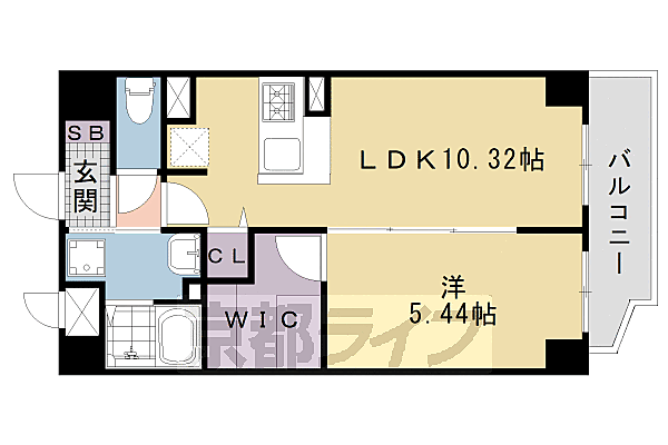 西大路新築ＰＪ 301｜京都府京都市南区吉祥院三ノ宮町(賃貸マンション1LDK・3階・41.60㎡)の写真 その2