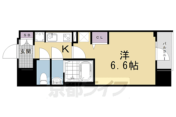 プラシード京都 809｜京都府京都市南区東九条西岩本町(賃貸マンション1K・8階・22.29㎡)の写真 その2