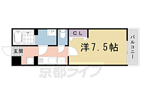 京都府京都市中京区西ノ京伯楽町（賃貸アパート1K・1階・23.58㎡） その2