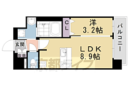 プレサンス　ＴＨＥ　ＫＹＯＴＯ　粋都 2階1LDKの間取り