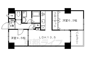 シンフォニー四条河原町 403 ｜ 京都府京都市下京区河原町通松原上ル清水町（賃貸マンション2LDK・4階・53.46㎡） その2