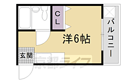 阪急京都本線 西京極駅 徒歩14分の賃貸アパート 3階1Kの間取り