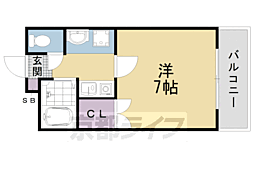 グレーシー西ノ京 1階1Kの間取り