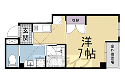 サンモールコート九条 3階1Kの間取り