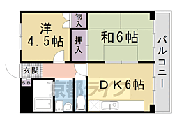 井正マンション 3階2DKの間取り