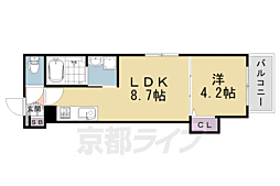 Ｆ　ａｓｅｃｉａ　Ｃａｎａｌｅ 2階1LDKの間取り