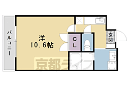 Ａｖｅｎｉｒ朱雀 4階1Kの間取り