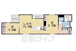 シャーメゾン　ライズ　Ｏｎｅ 2階2LDKの間取り