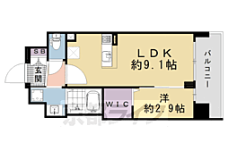 ソルテラス京都ＪＵＪＯ薫 3階1LDKの間取り