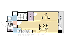 プレサンス十条凛華 5階1LDKの間取り