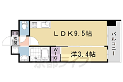 JR山陰本線 嵯峨嵐山駅 徒歩10分の賃貸マンション 1階1LDKの間取り