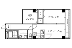 ＱＵＩＮＴＯ五条烏丸 7階1SLDKの間取り