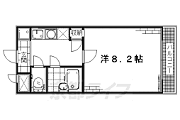 カントリーベア 1階1Kの間取り