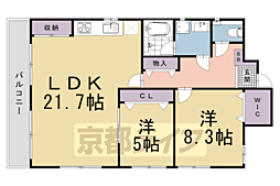 ジーニアススクエア四条高辻 502 5階2SLDKの間取り