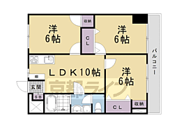 東和ハイツ（本館） 10階3LDKの間取り