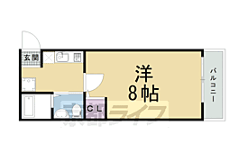 京都市営烏丸線 鞍馬口駅 徒歩14分の賃貸マンション 3階1Kの間取り