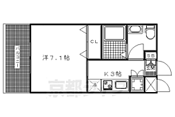 レジュールアッシュ清水 5階1Kの間取り