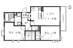 アメニティー・ウエスト 2LDKの間取図画像