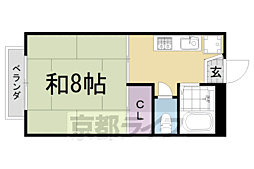アズィール吉村C棟 1Kの間取図画像