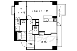グラン・リソシエ京都下鴨北山 2LDKの間取図画像