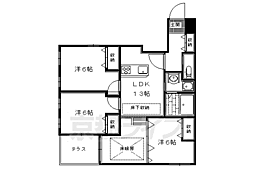 グリーンヒル下鴨本通 3LDKの間取図画像
