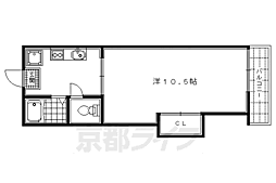 中嶋マンション 1Kの間取図画像