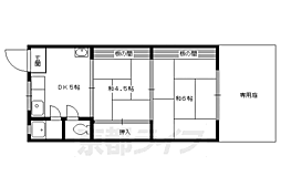 養稼公寓 2DKの間取図画像