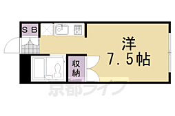 フレグランス菊水 1Kの間取図画像