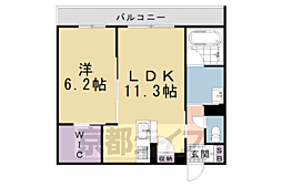 グランコート北浦 1LDKの間取図画像