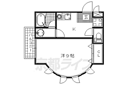 アルテミス藤森 1Kの間取図画像