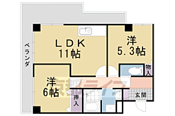 ヴェルドミール 2LDKの間取図画像
