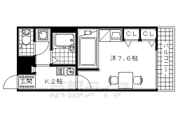 レオパレスHolly 1Kの間取図画像