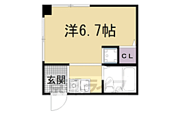 ハイムブルーメ 1Kの間取図画像