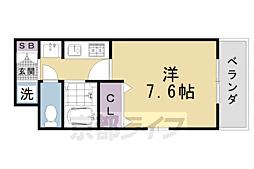 グランドパレス祗園古門前 1Kの間取図画像