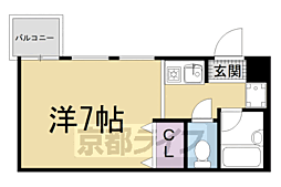 フォーブル高野 1Kの間取図画像
