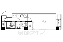 インペリアル御池 1Kの間取図画像