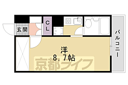 グレイシー西ノ京 1Kの間取図画像