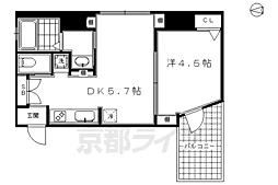 プリオーレ京都駅前 1DKの間取図画像