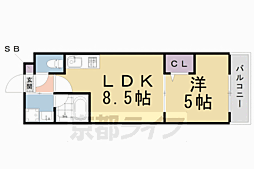 CUOREtakeda 1LDKの間取図画像